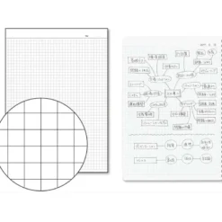 Kokuyo | Cuaderno Soft Ring A6 Black (Cuadros)