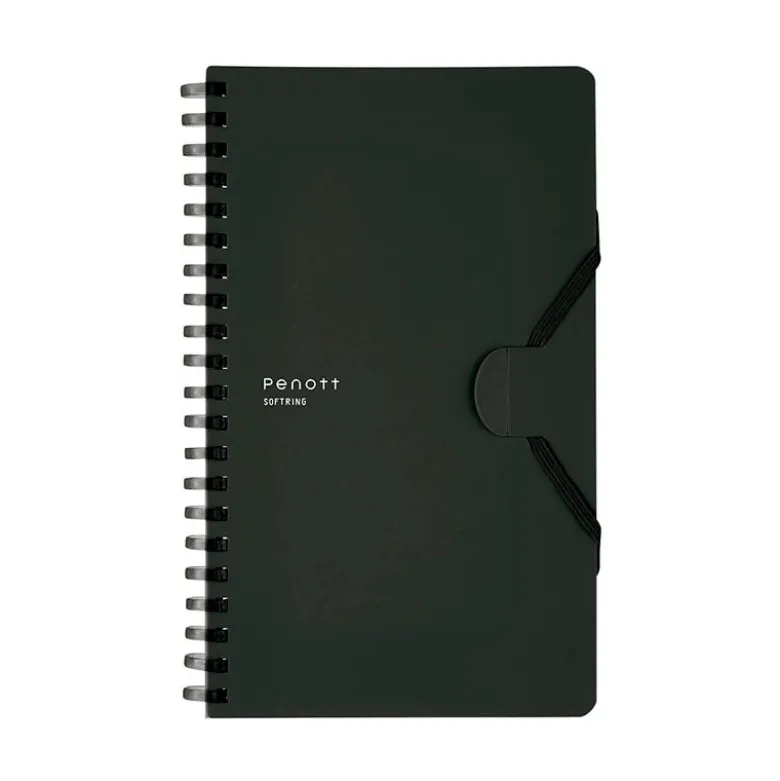 Kokuyo | Cuaderno Soft Ring Penott B6 Black (Cuadros)
