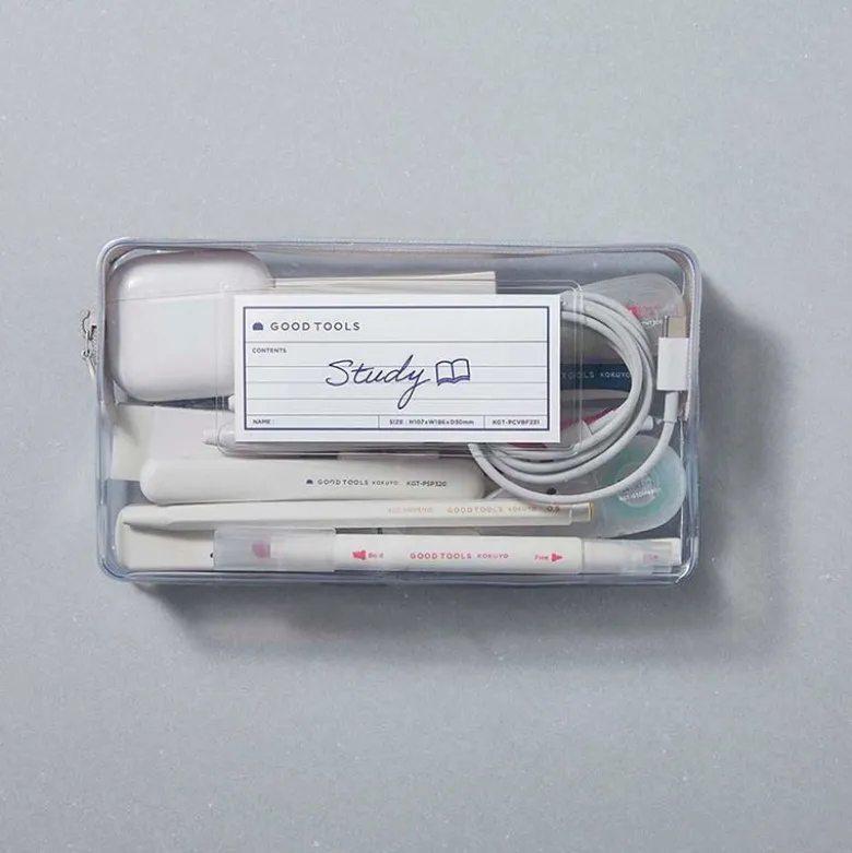 Kokuyo | Funda Estuche Pouch Good Tools Clear White