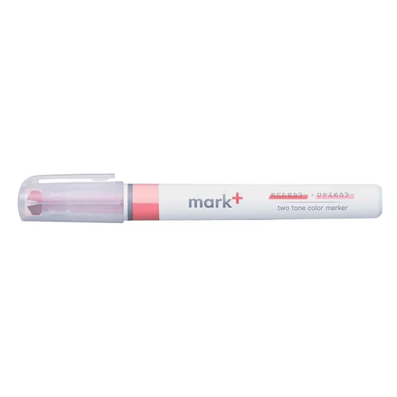 Kokuyo | Subrayador de Doble Punta Mark+ 2 Tone Red