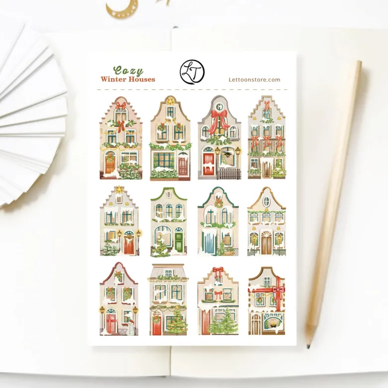 LETTOOn | Pegatinas Cozy Winter Houses