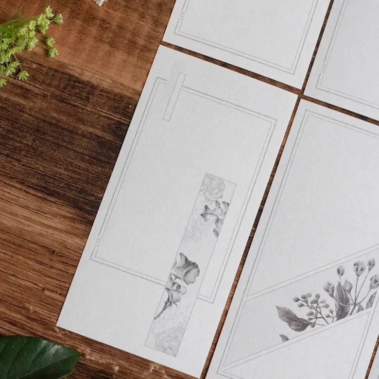 Loi Design | Papeles Decorativos Flower Collection Elegant Gray