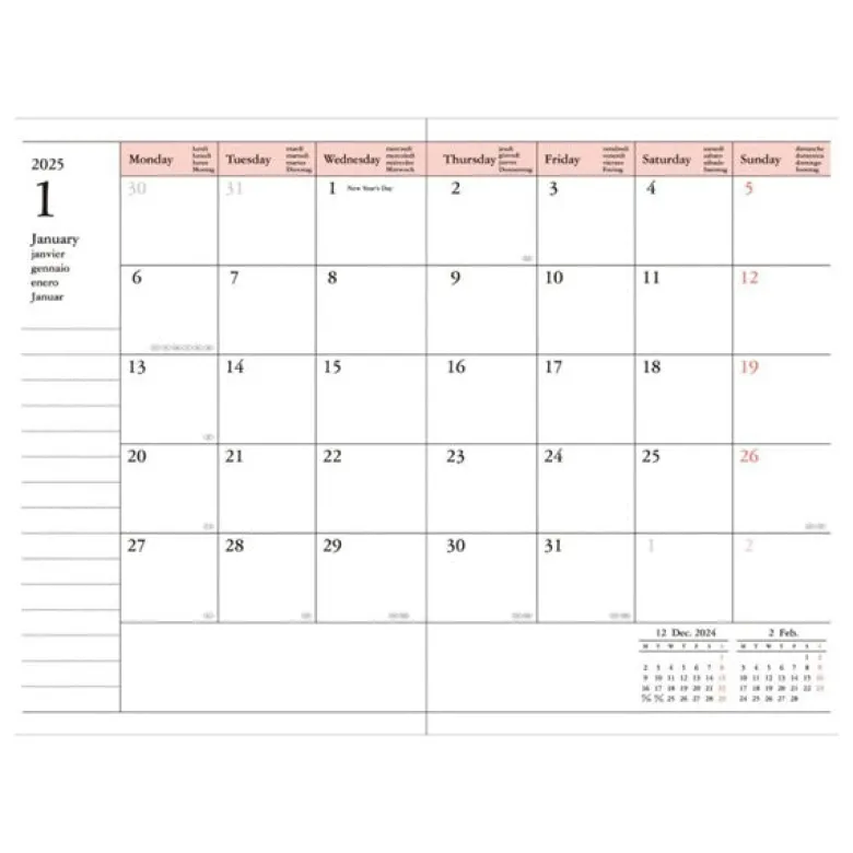 MARK'S | Agenda A6 Sakura Waves 2026-2027 (Semanal)