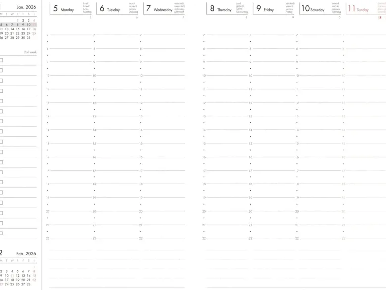 MARK'S | Agenda B6 Gradient Green 2026-2027 (Semanal)