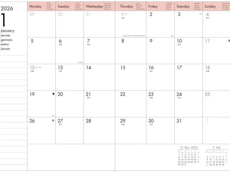 MARK'S | Agenda B6 Gradient Green 2026-2027 (Semanal)