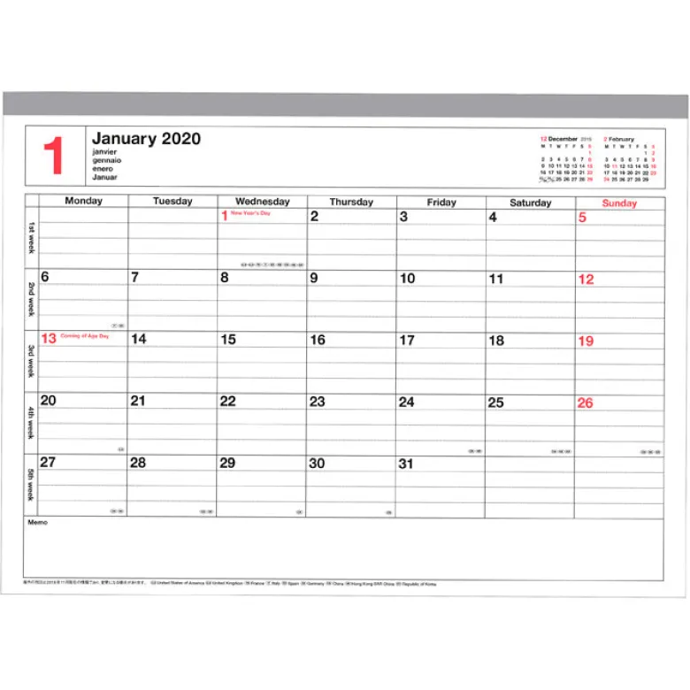 Mark's | Cuaderno Calendario 2027 M Pink