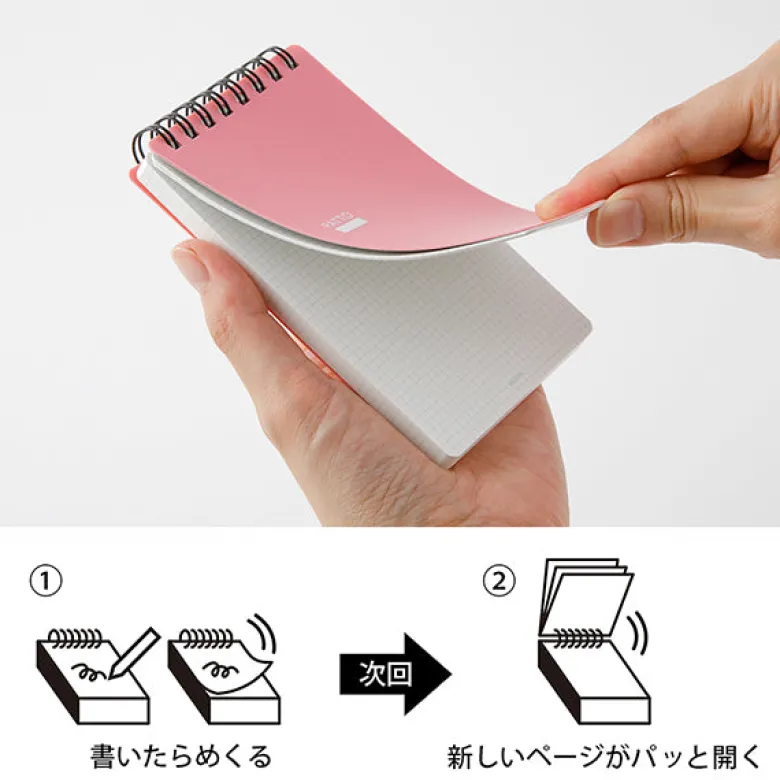 Midori | Bloc de Anillas Quick Open Memo Patto Pink