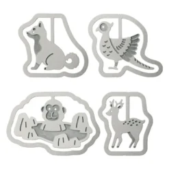 Midori | Clips Metálicos Etching Animales Japoneses