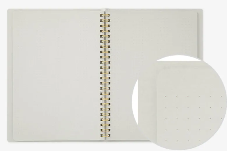 Midori | Cuaderno Anillas Color A5 Puntos Gray
