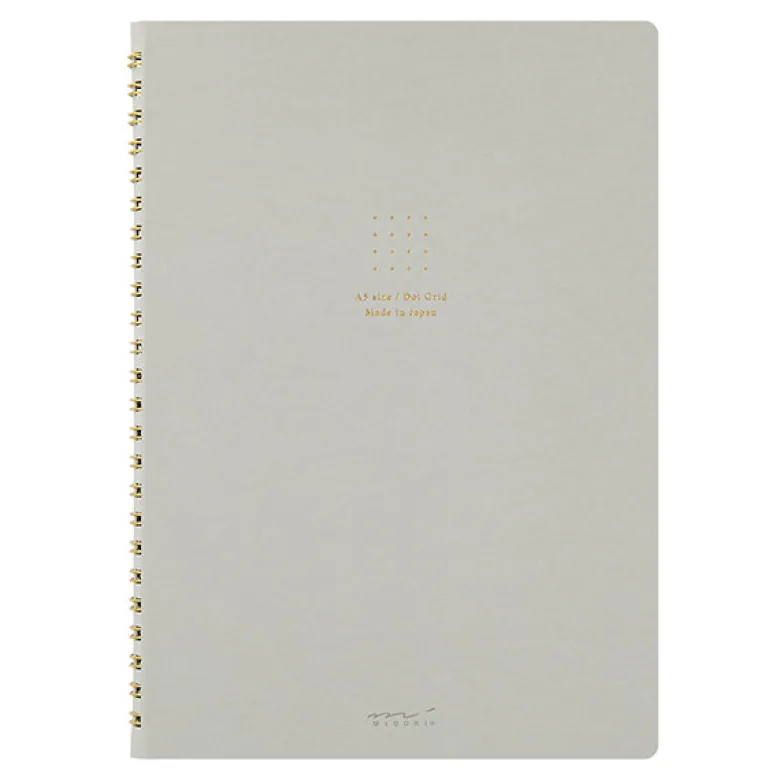 Midori | Cuaderno Anillas Color A5 Puntos Gray