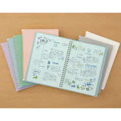 Midori | Cuaderno Anillas Color A5 Puntos Pink