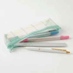 Midori | Estuche de Malla Pen Case Check Green