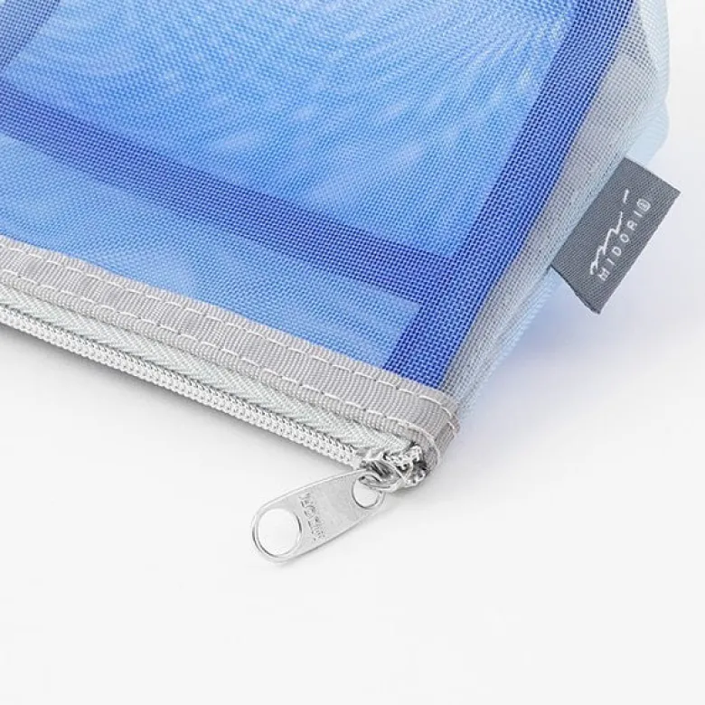 Midori | Estuche Gusset de Malla Pen & Tools Azul
