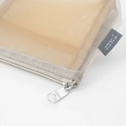 Midori | Estuche Gusset de Malla Pen & Tools Beige