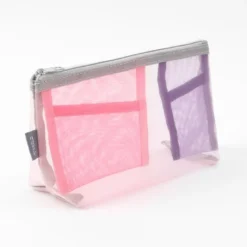 Midori | Estuche Gusset de Malla Pen & Tools Rosa