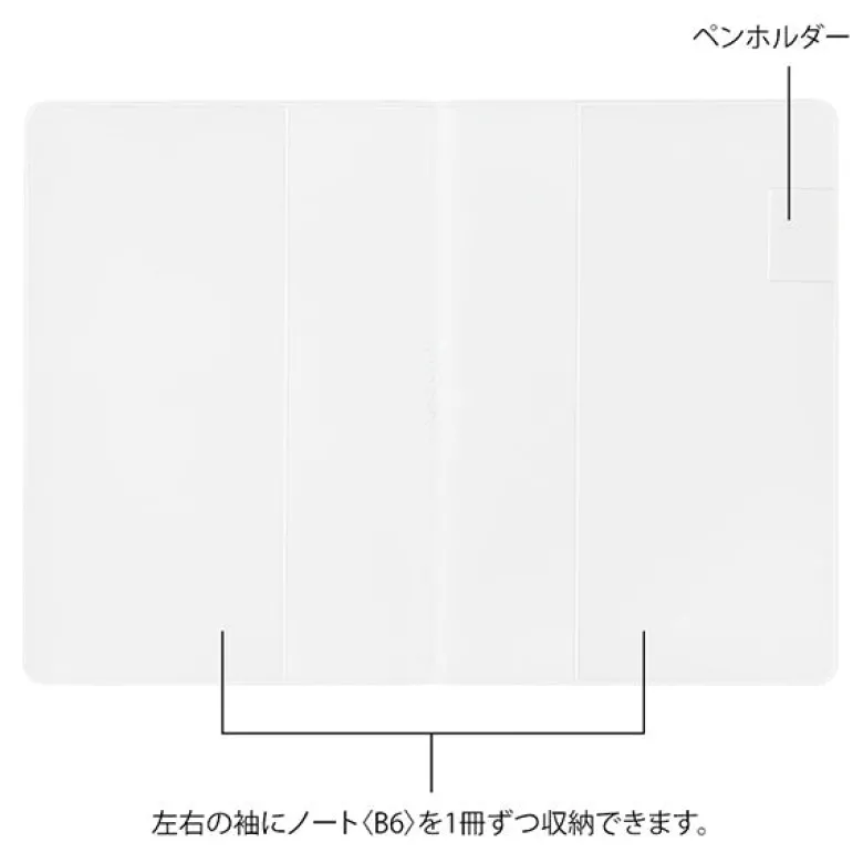 Midori | Funda de Plástico Transparente para Cuadernos Yuru Log B6