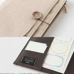 Midori | Funda de Tela para Cuadernos Yuru Log B6 Beige