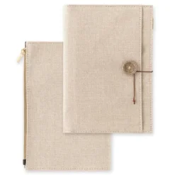 Midori | Funda de Tela para Cuadernos Yuru Log B6 Beige