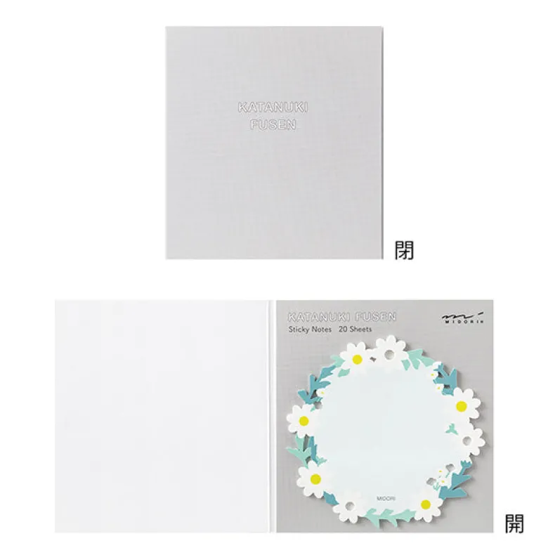 Midori | Notas Adhesivas Die Cutting Wreath White