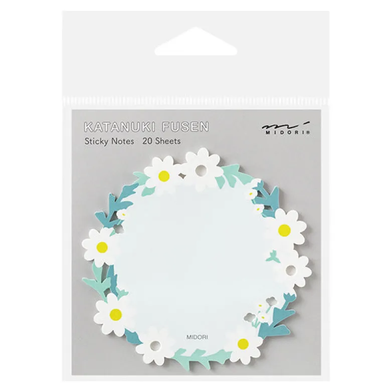 Midori | Notas Adhesivas Die Cutting Wreath White