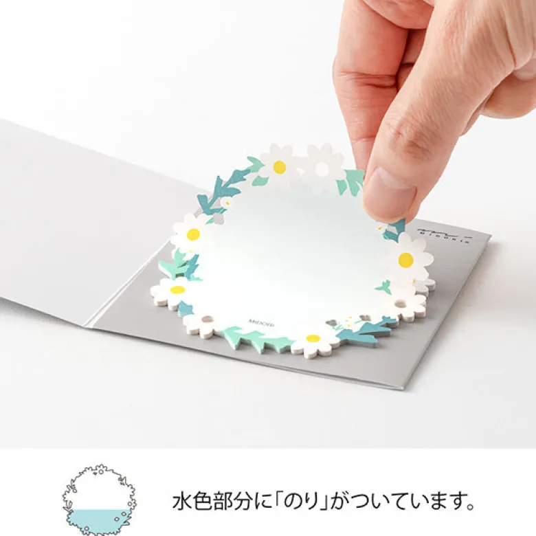 Midori | Notas Adhesivas Die Cutting Wreath White