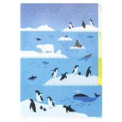 Midori | Portafolios de 3 Compartimentos A4 Sea Creatures