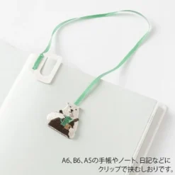 Midori | Punto de Libro Clip Bordado Oso Polar