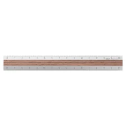 Midori | Regla de Aluminio y Madera 15cm Dark Brown