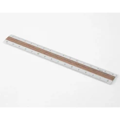 Midori | Regla de Aluminio y Madera 15cm Dark Brown