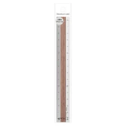 Midori | Regla de Aluminio y Madera 15cm Dark Brown
