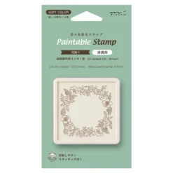 Midori | Sello Entintado Calendario Soft Color Floral Decoration Brown
