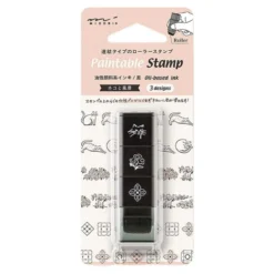 Midori | Sello Entintado Roller Cat & Landscape