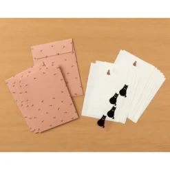 Midori | Set de Cartas Con Pegatinas Black Cat