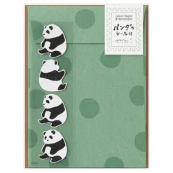 Midori | Set de Cartas Con Pegatinas Panda