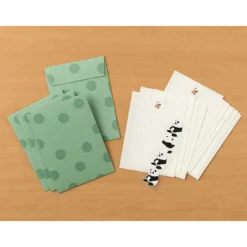 Midori | Set de Cartas Con Pegatinas Panda