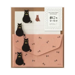 Midori | Set de Cartas Mini con Pegatinas Black Cat