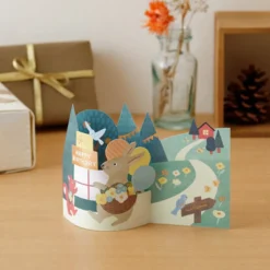 Midori | Tarjeta de Felicitación 3D Birthday Forest Animals