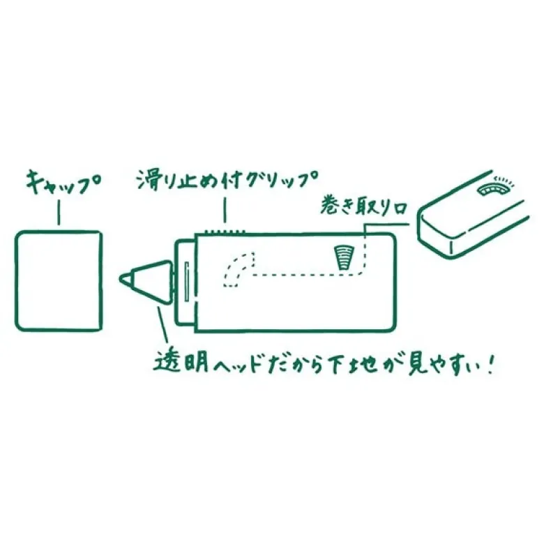Midori | XS Mini Cinta Correctora Blanco