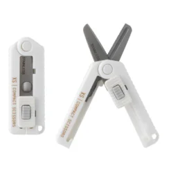 Midori | XS Mini Tijeras Dentadas Compactas Blanco