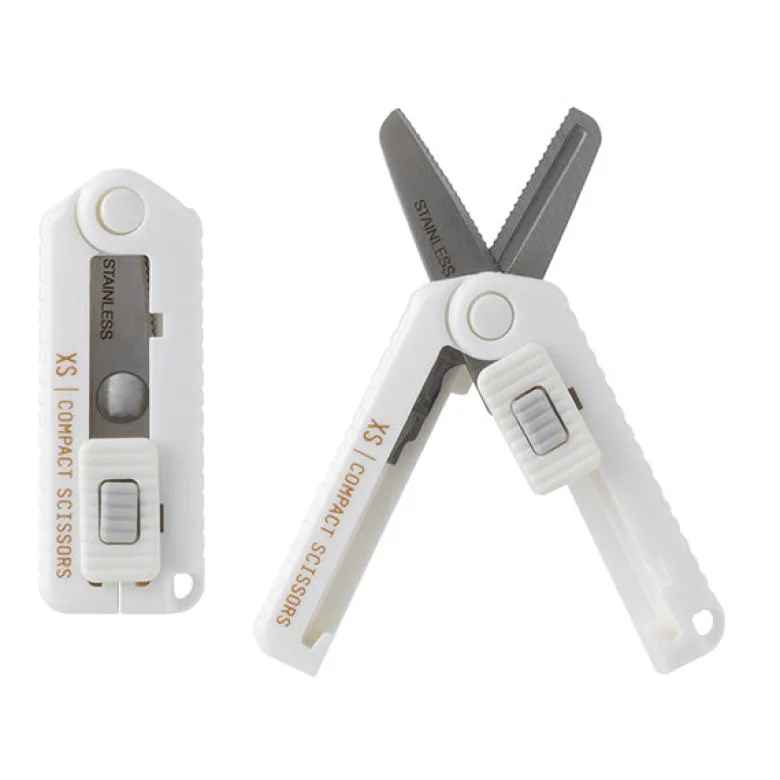 Midori | XS Mini Tijeras Dentadas Compactas Blanco