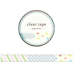 Mind Wave | Pop Color Pattern Slim Clear Tape