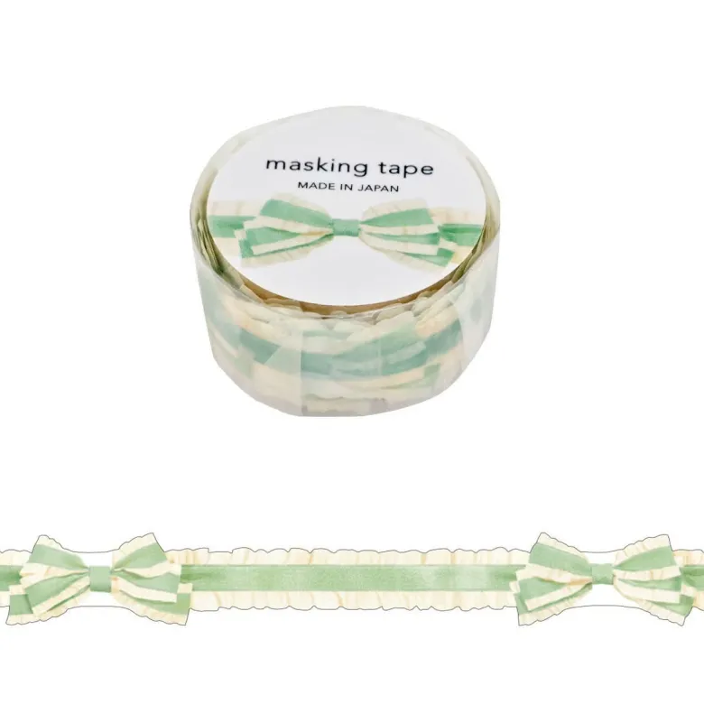 Mind Wave | Ribbon Die-Cut Ruffle Green Washi Tape