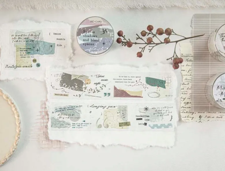 Mo Card | Collage Language PET Tape Sparse Shadows