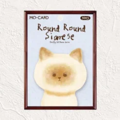 Mo Card | Notas Adhesivas Velvet ID Photo Round Round Siamese