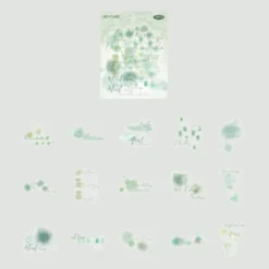 Mo Card | Pegatinas Multi Color Watercolor Shop Breathing Green Tide