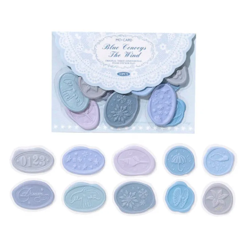 Mo Card | Pegatinas Paper Mailing Blue Conveys The Wind