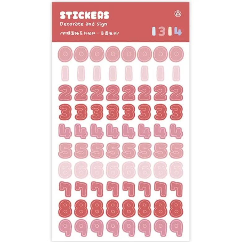 Mo Card | Pegatinas Secret Jelly Numbers Strawberry
