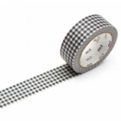 MT Masking Tape | Gingham Check Black Washi Tape