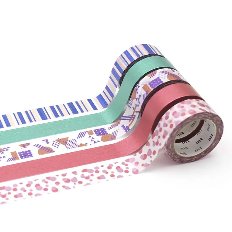 MT Masking Tape | Set de 5 Washi Tapes Colores Bright