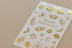 MU LifeStyle | Pegatinas Transferibles Foil Golden Flower Christmas